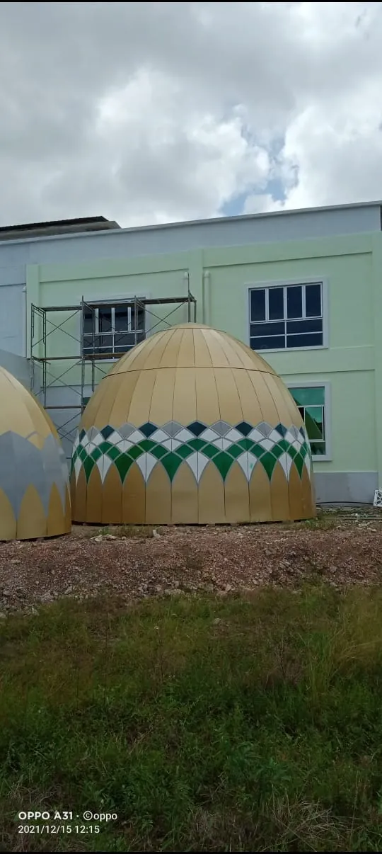 Dome clad in coloured ACP