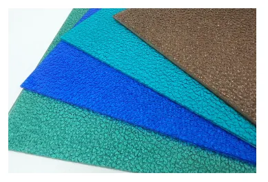 Embossed solid polycarbonate sheets