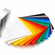 Clear acrylic blocks and coloured acrylic sheets