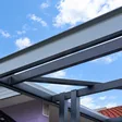 Awning frame made from U-purlins